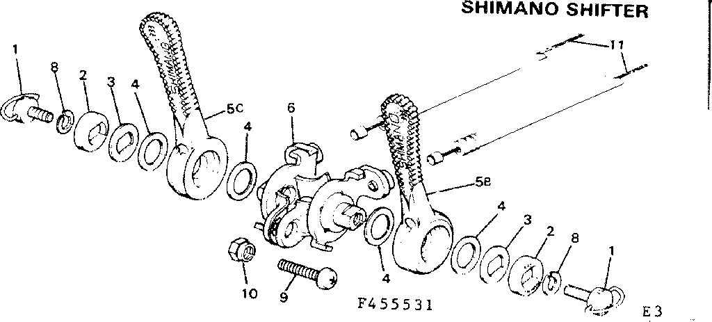 Sears 502455631 shimano shifter diagram