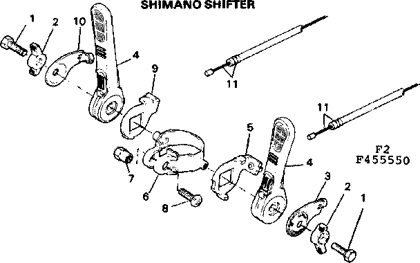 Sears 502455650 shimano shifter diagram