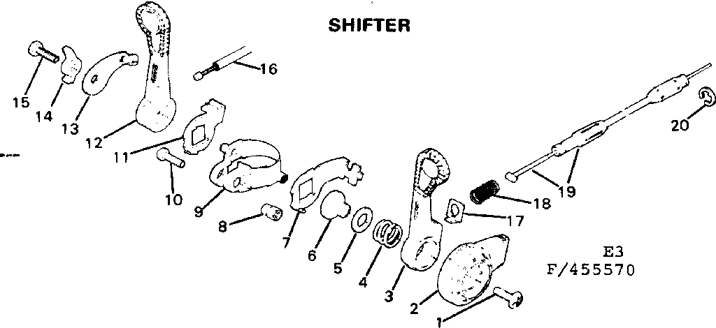Sears 502455580 shifter diagram