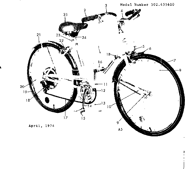Sears 502455610 unit parts diagram