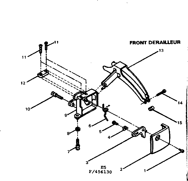 Sears 502456140 front derailleur diagram