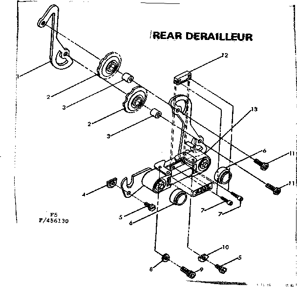 Sears 502456140 rear derailleur diagram