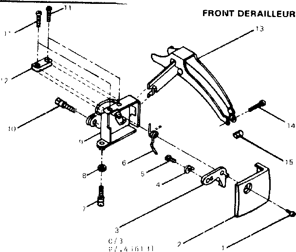 Sears 502456131 front derailleur diagram