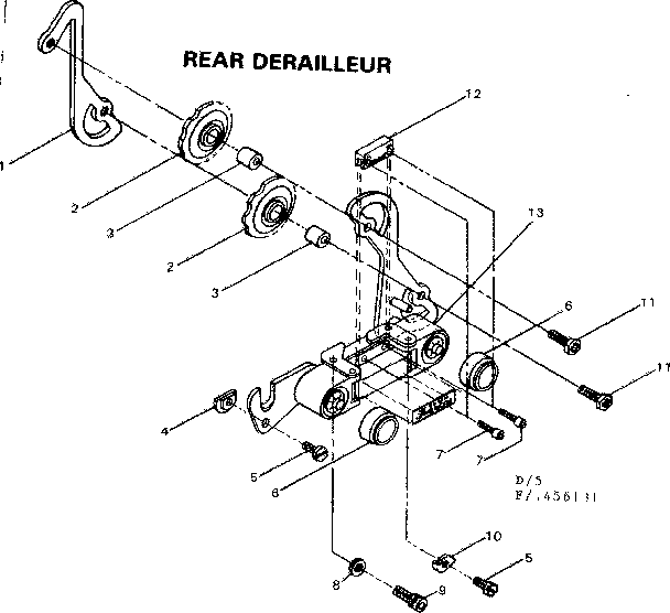 Sears 502456131 rear derailleur diagram