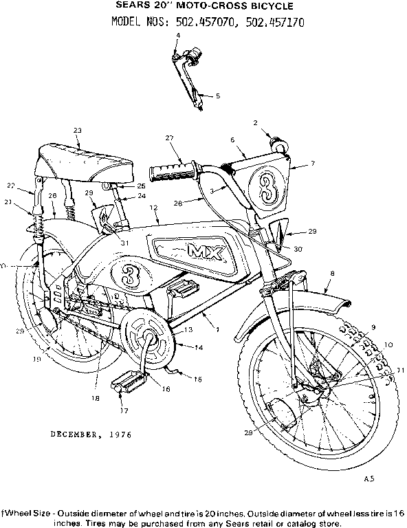 Sears 502457170 unit parts diagram