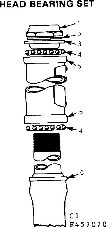 Sears 502457170 head bearing set diagram