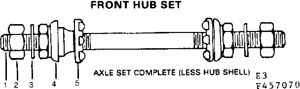 Sears 502457170 front hub set diagram