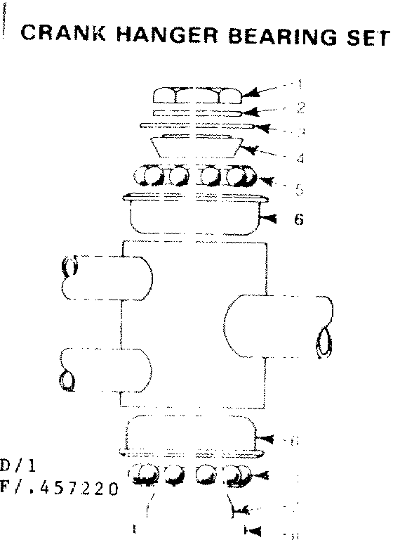 Sears 502457220 crank hanger bearing set diagram