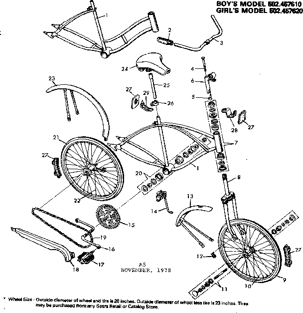 Sears 502457610 unit parts diagram