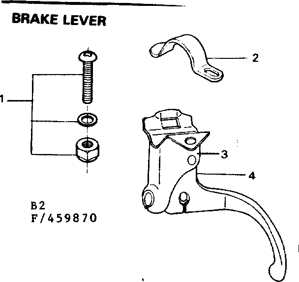 Sears 502459870 brake lever diagram