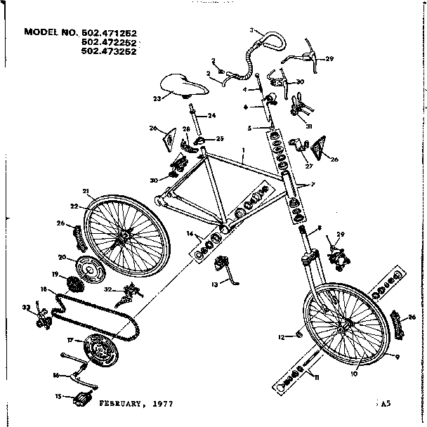 Sears 502473252 unit parts diagram