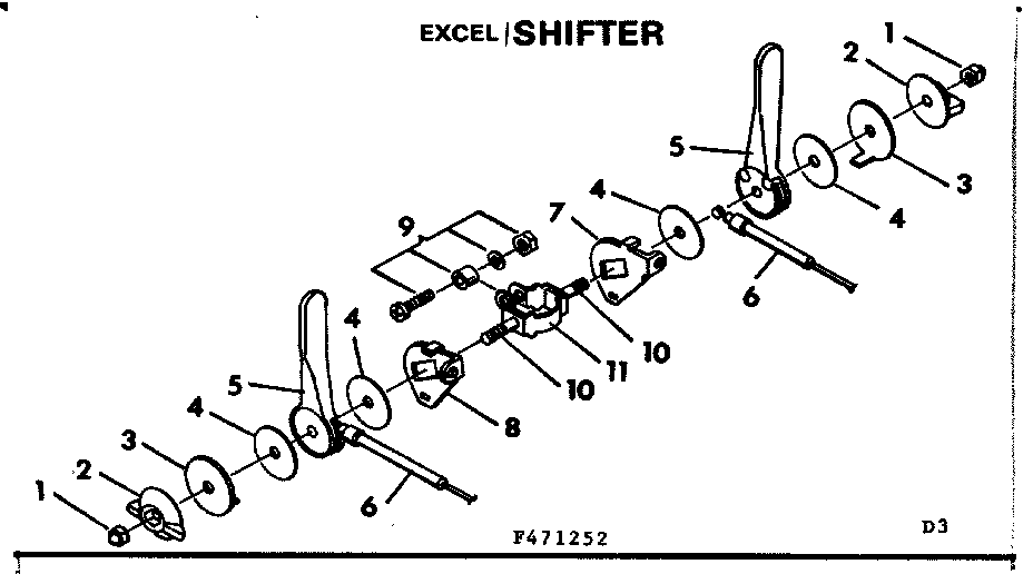 Sears 502473252 excel shifter diagram