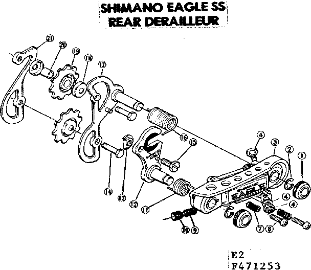 Sears 502471253 shimano eagle ss rear derailleur diagram