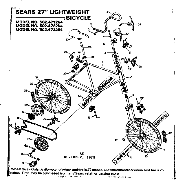 Sears 502471254 unit parts diagram