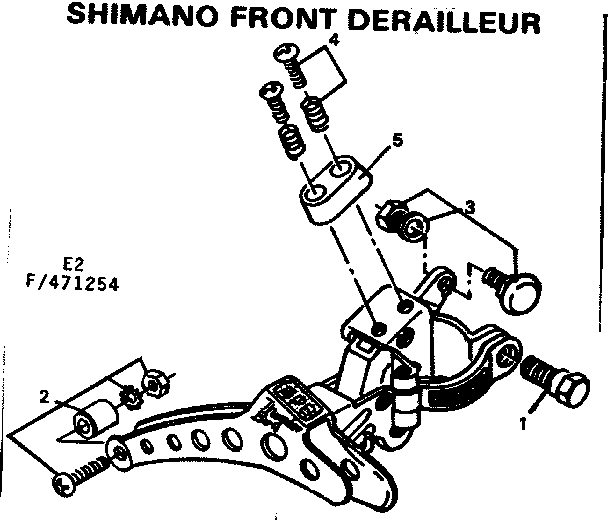 Sears 502471254 shimano front derailleur diagram