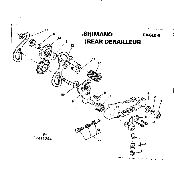 Sears 502471254 shimano front derailleur diagram
