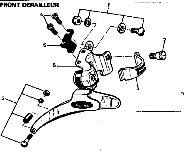 Sears 502471370 front derailleur diagram