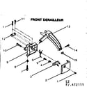 Sears 502472111 front derailleur diagram