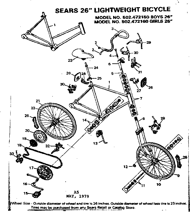 Sears 502472160 unit parts diagram