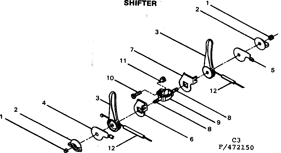 Sears 502472160 shifter diagram