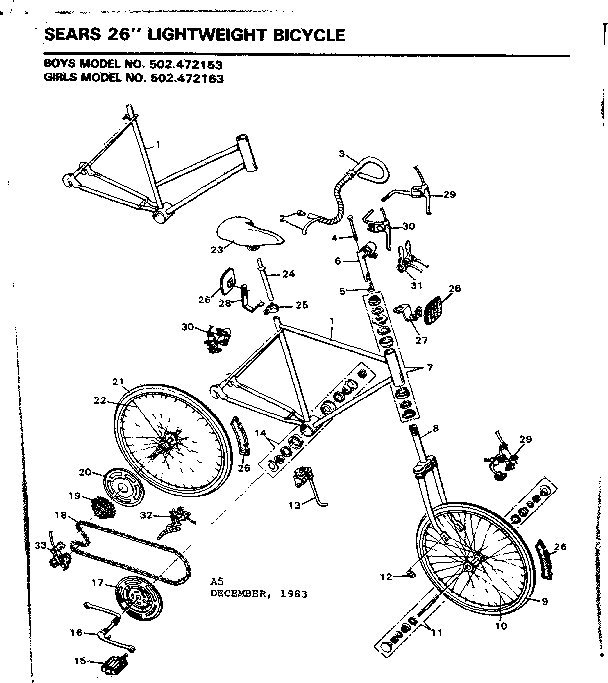 Sears 502472153 unit parts diagram