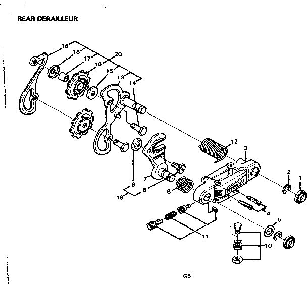 Sears 502472153 rear derailleur diagram