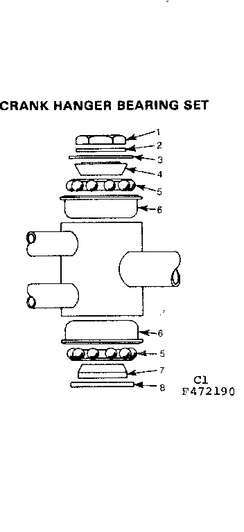 Sears 502472190 crank hanger bearing set diagram