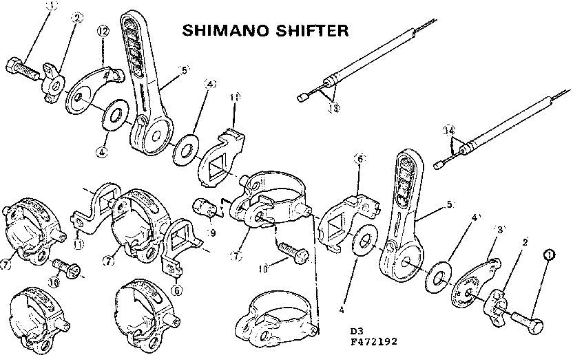Sears 502472292 shimano shifter diagram