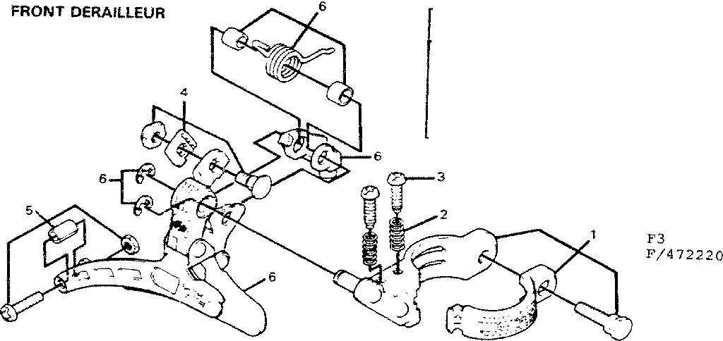 Sears 502472230 front derailleur diagram