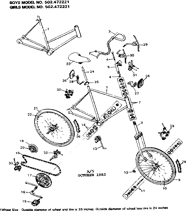 Sears 502472221 unit parts diagram