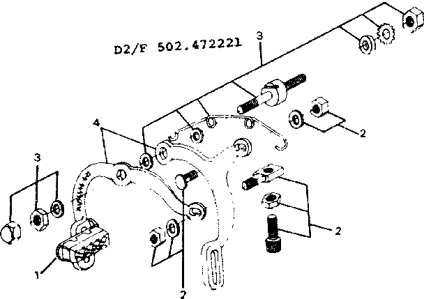 Sears 502472221 caliper brake diagram