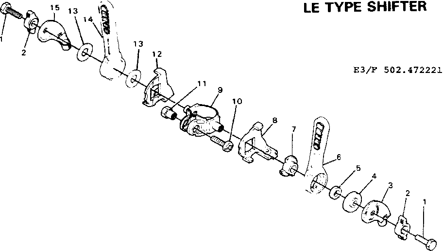 Sears 502472221 le type shifter diagram
