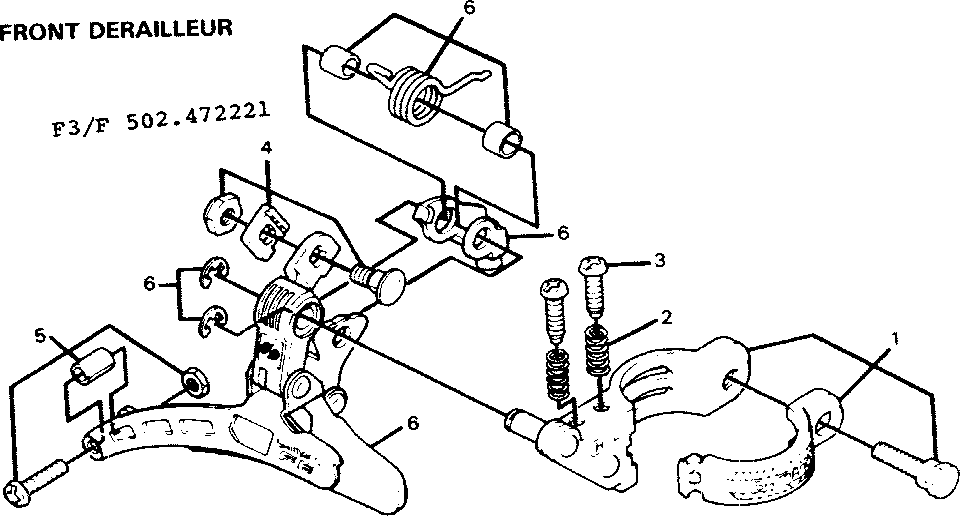 Sears 502472221 front derailleur diagram