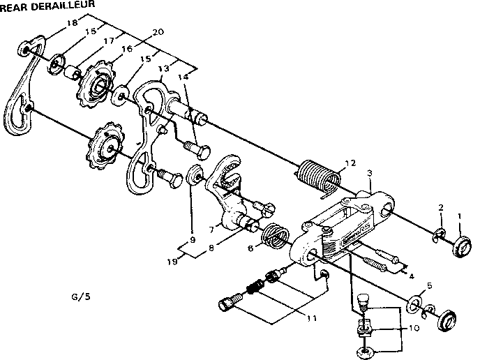 Sears 502472221 rear derailleur diagram