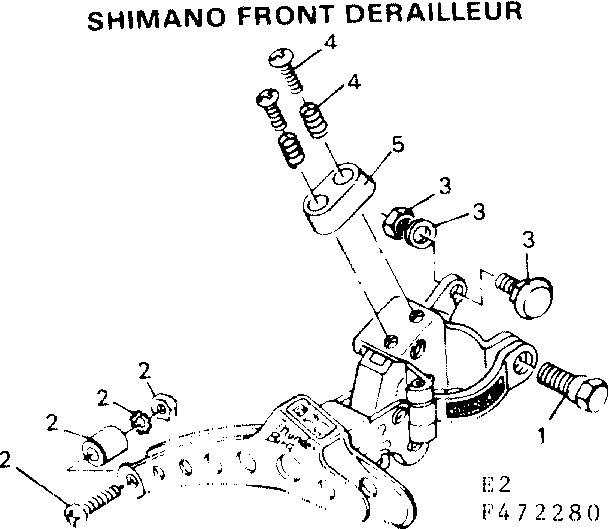 Sears 502472280 shimano front derailleur diagram