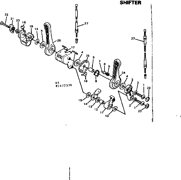 Sears 502472340 shifter diagram