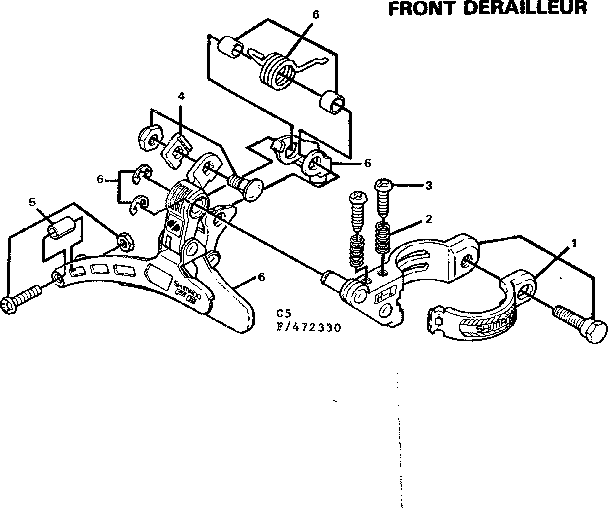 Sears 502472340 front derailleur diagram