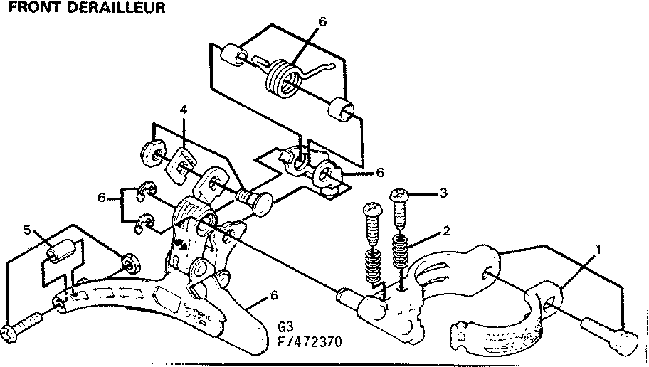 Sears 502472380 front derailleur diagram