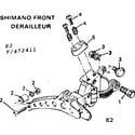 Sears 502472412 shimano front derailleur diagram