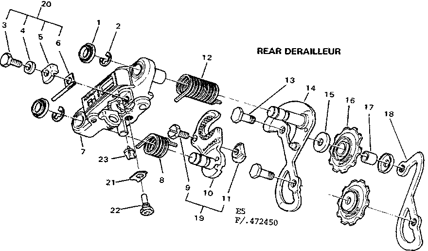 Sears 502472462 rear derailleur diagram