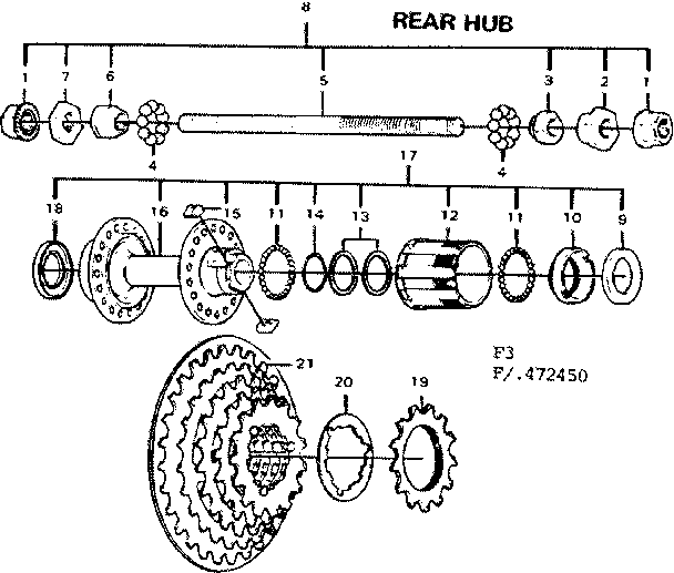 Sears 502472462 rear hub diagram