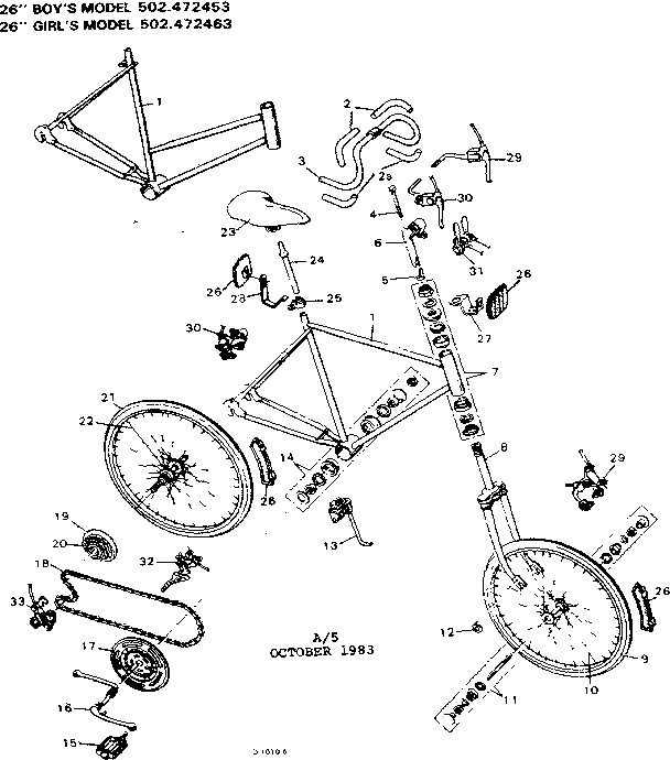 Sears 502472463 unit parts diagram