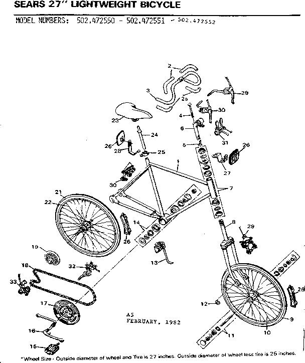 Sears 502472550 unit parts diagram