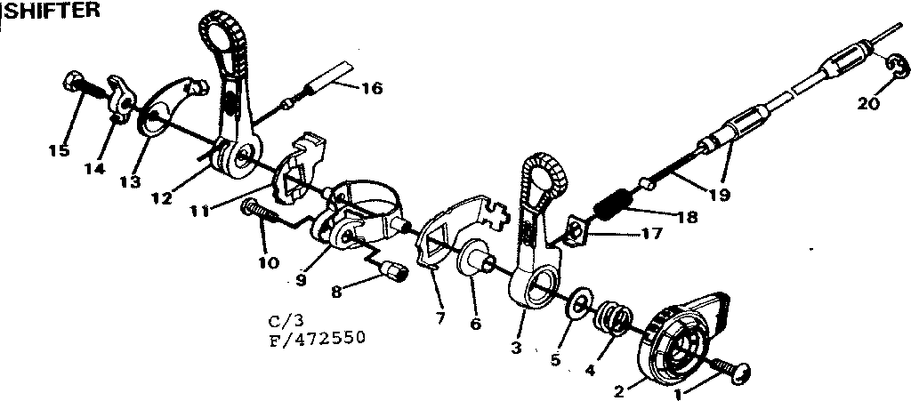 Sears 502472550 shifter diagram