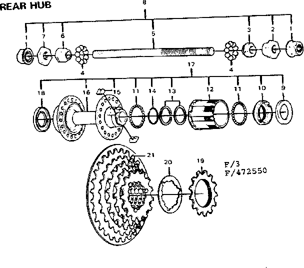 Sears 502472550 rear hub diagram