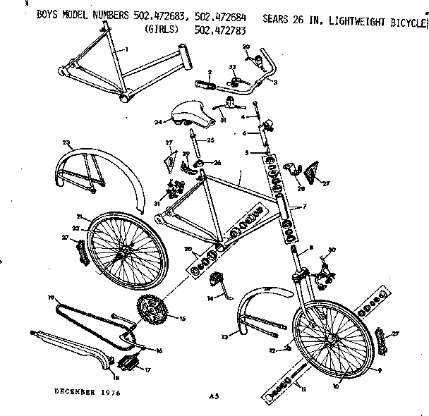 Sears 502472684 unit parts diagram