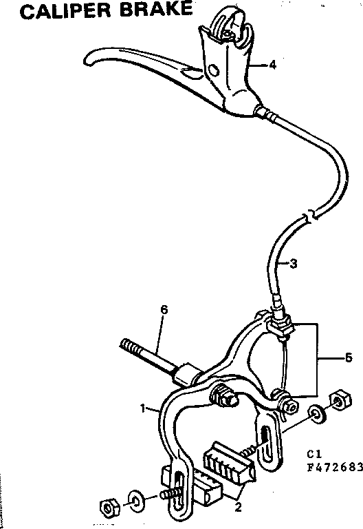 Sears 502472684 caliper brake diagram