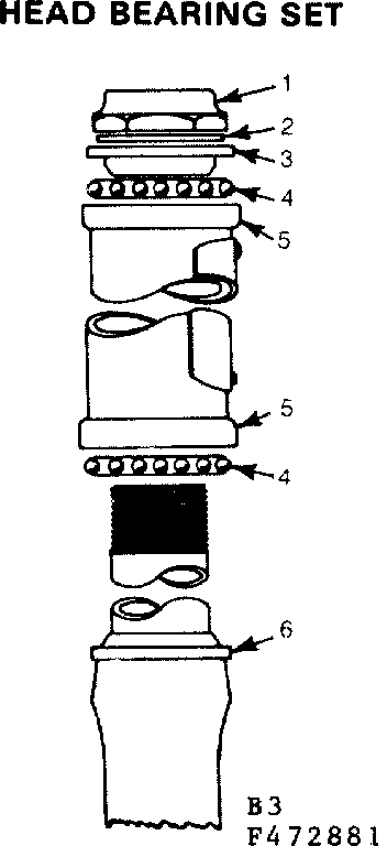 Sears 502472981 head bearing set diagram