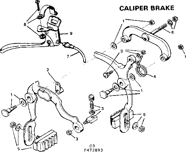 Sears 502472993 caliper brake diagram