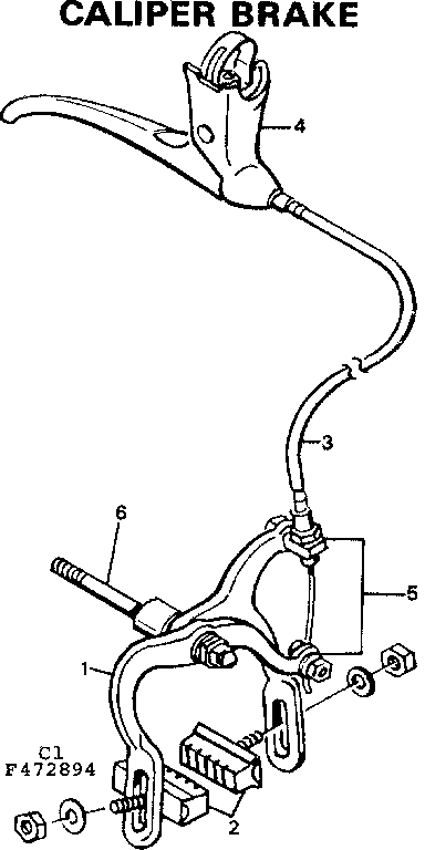 Sears 502472994 caliper brake diagram